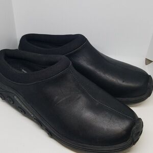 Alpine Woods 52828 black leather mule 9M